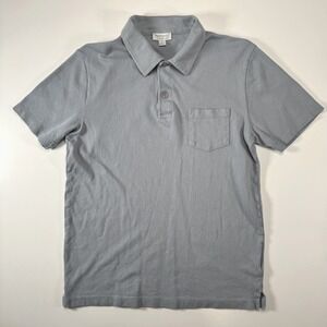 SUNSPEL Short Sleeve Polo Shirt Mens Small Blue Made in Portugal Preppy Designer